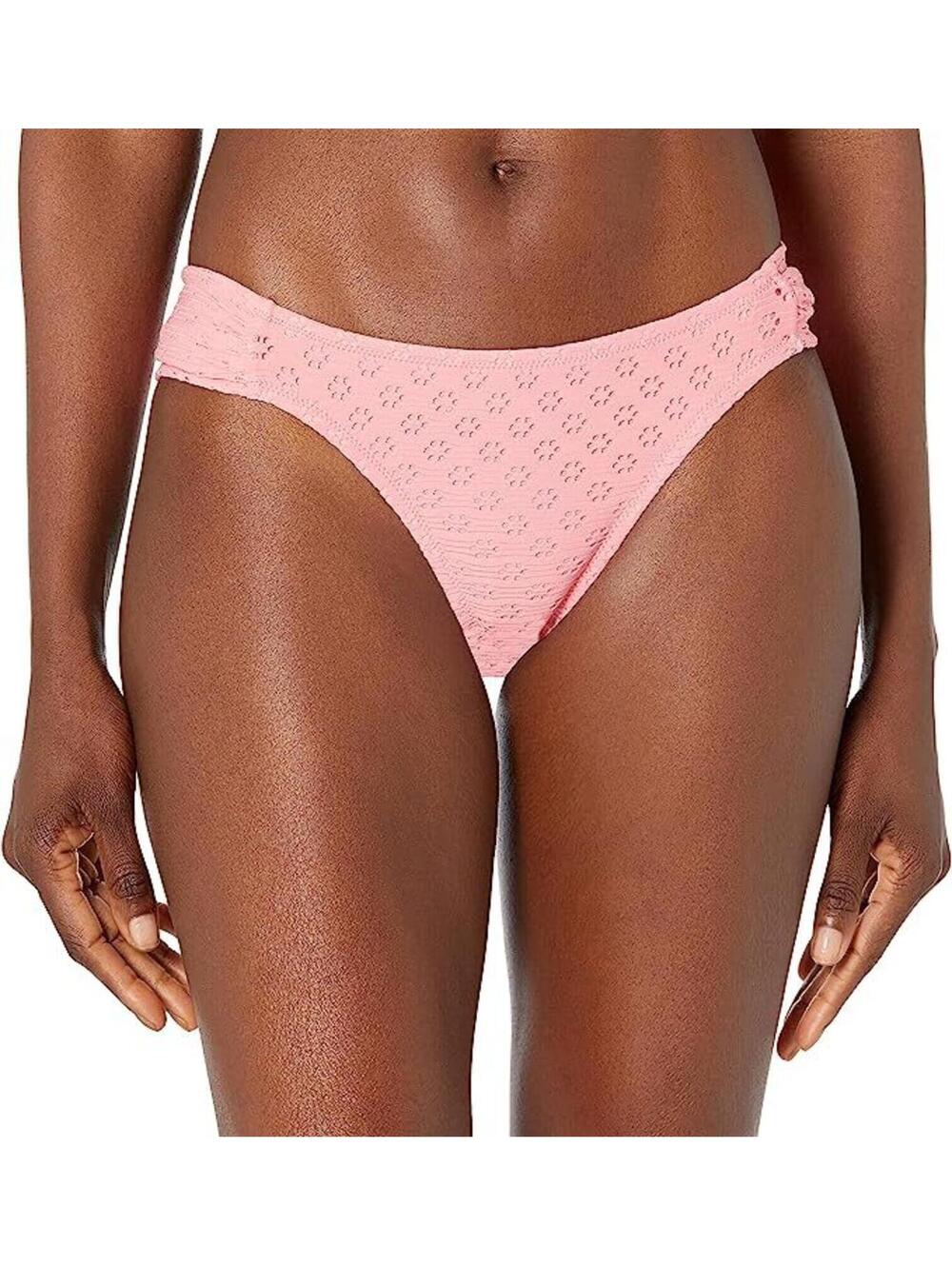 677 Jessica Simpson eyelet Hipster Bikini Bottoms  PINK sz L